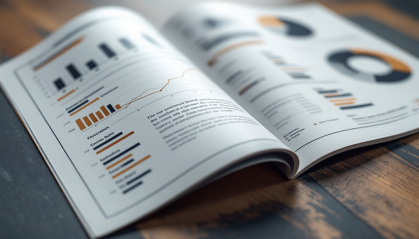 Bound financial reports with charts produced in-house at VSL Print NYC