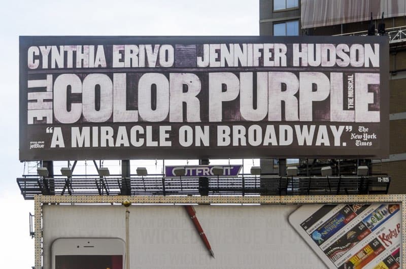 Broadway billboard printed by VSL Print