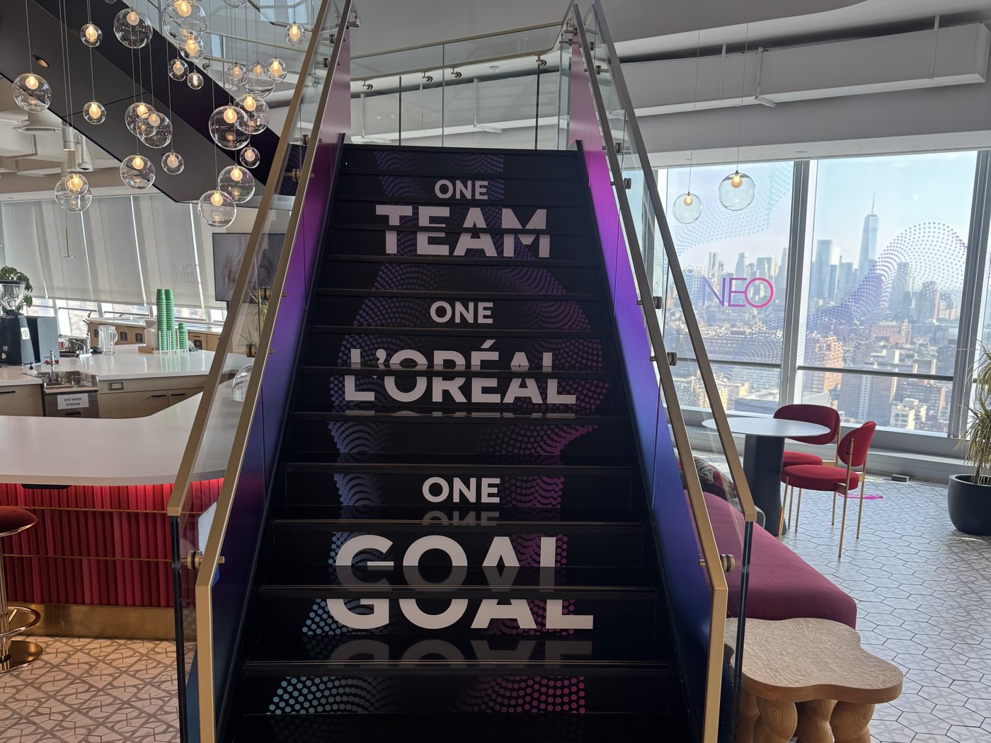 L'Oréal branded environmental graphics installed by VSL Print